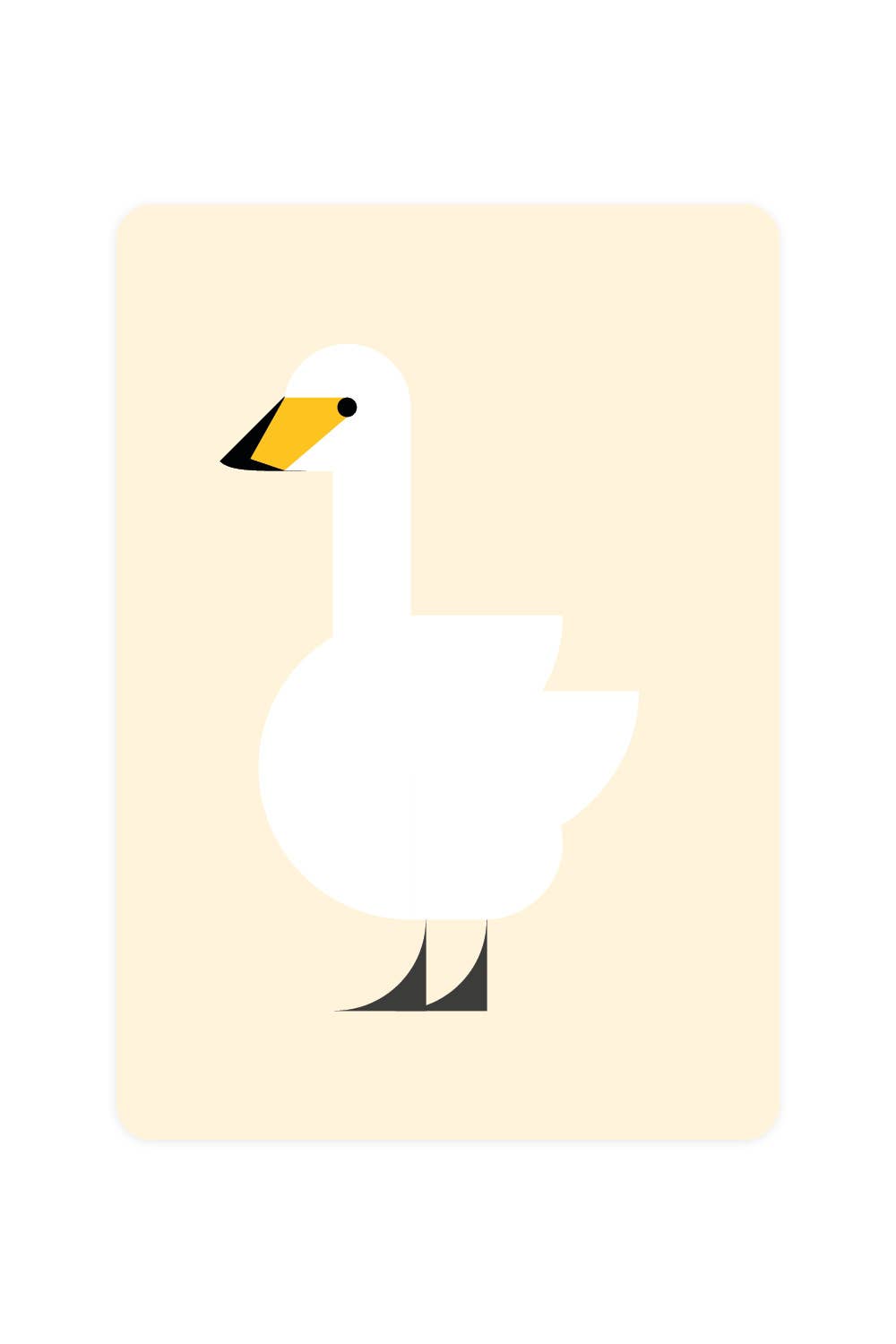 Postcard with Wild Swan