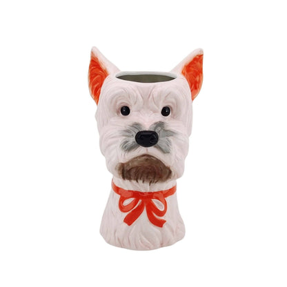 Dog-shaped flower vase - Pink/Orange - 14.5x13x23.5cm