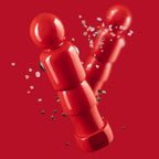 Moulin à épices «Calcetto» en hêtre laqué rouge brillant