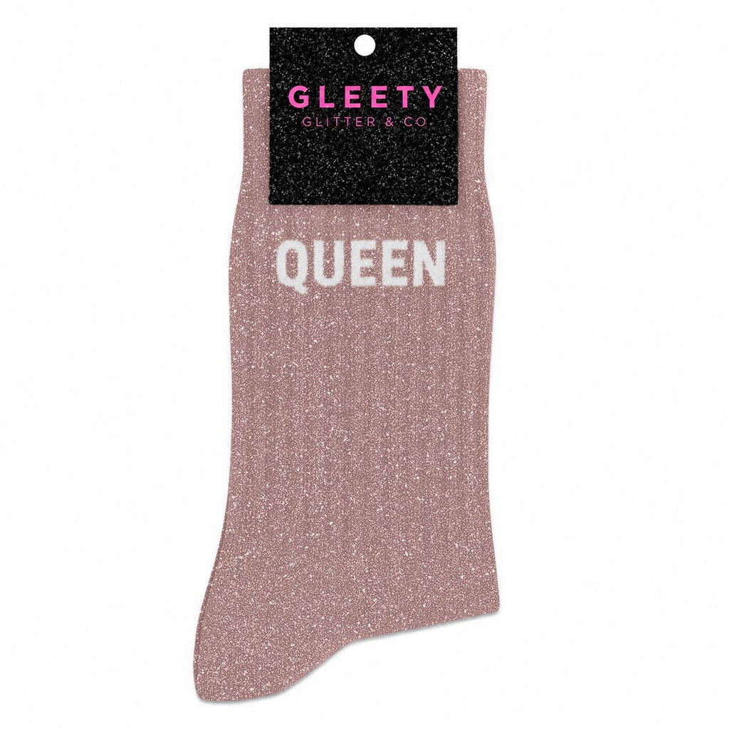 Chaussettes à Paillettes Queen Rose Gold