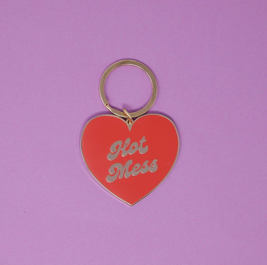 porte cles hot mess made au gold 