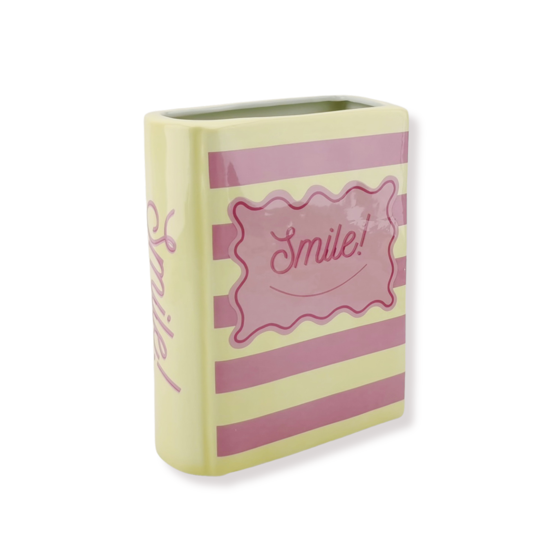 "Smile" Book Vase