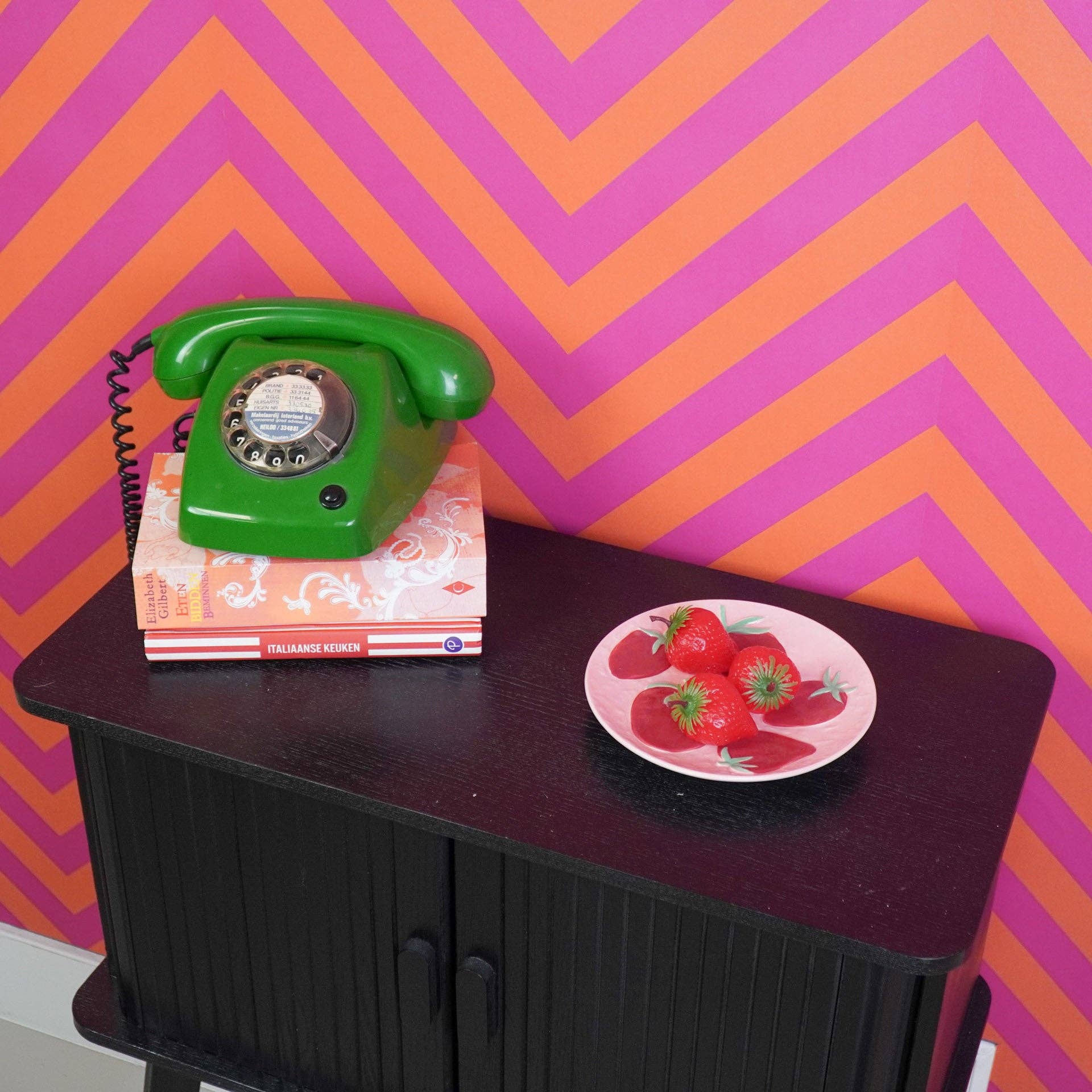 Assiette déco - Fraises - Rose/Rouge - 17,5x17,5x2cm | Designproducten en originele cadeaus