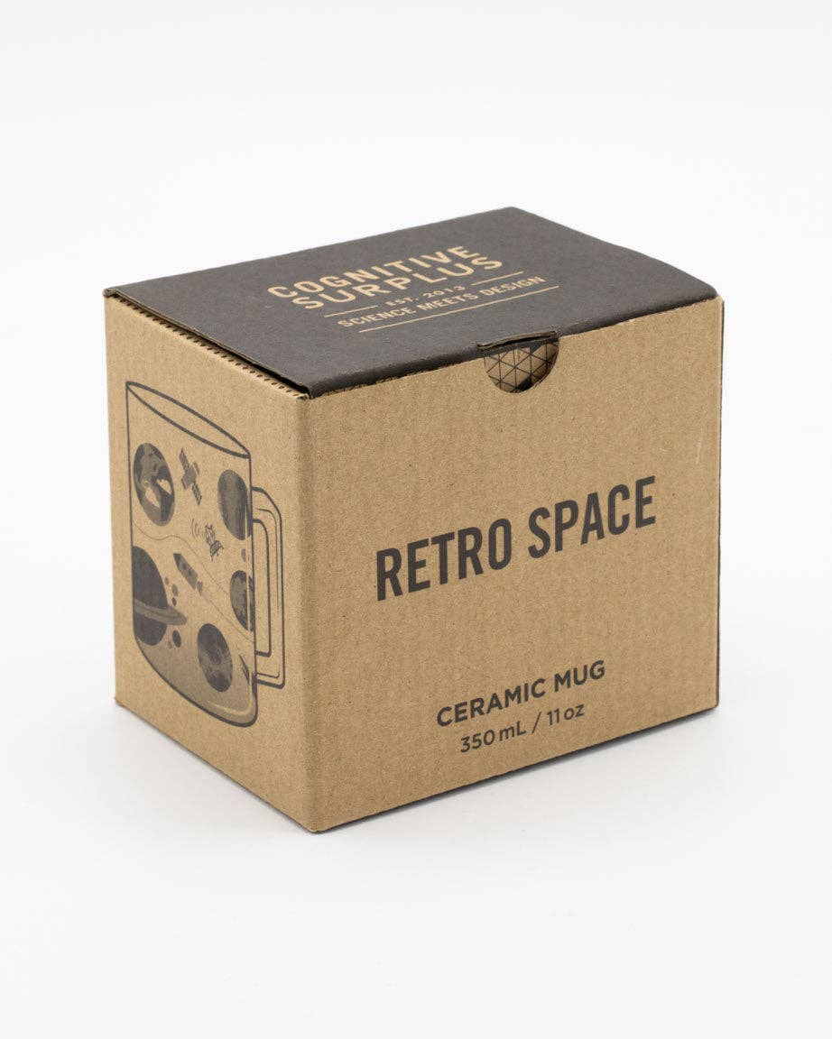 Oggetto regalo di design – Mug Rétro Espace (350 ml) – produit scientifique Cognitive Surplus EU, vue 3
