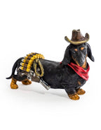 Décoration Chien Teckel Cowboy