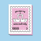 Carte Cygnes Amoureux | Designproducten en originele cadeaus