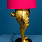 Hiding Bunny® Tischleuchte, Gold/Magenta, 24 x 24 x 74 cm