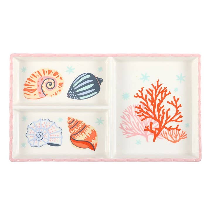Plateau à bibelots Coquillages et Corail