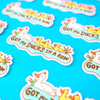 Autocollant Canards "Got my Ducks in a Row" | Objetos de diseño y regalos originales