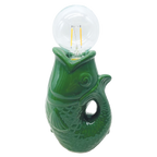 Déco LED poisson vert à piles L13,5 P8,2 H27cm