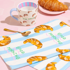 Croissant Tea Towel "Good Morning"