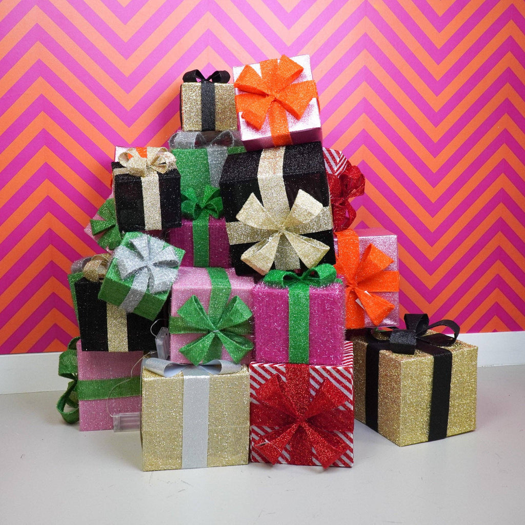 Cadeau de Noël LED - S3 - Polystyrène - Noir/Or - 15/20/25 cm | Design e regali originali