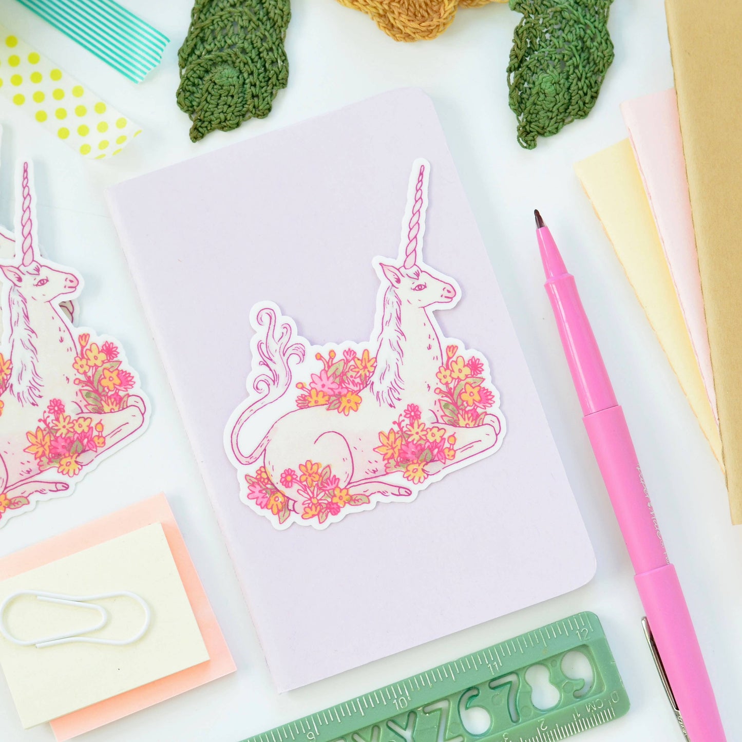 Unicorn Flower Sticker