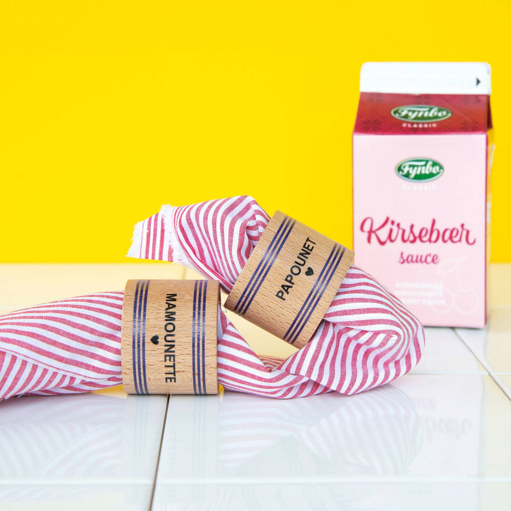 Ronds de serviette en bois – Collection Famille | Objetos de diseño y regalos originales