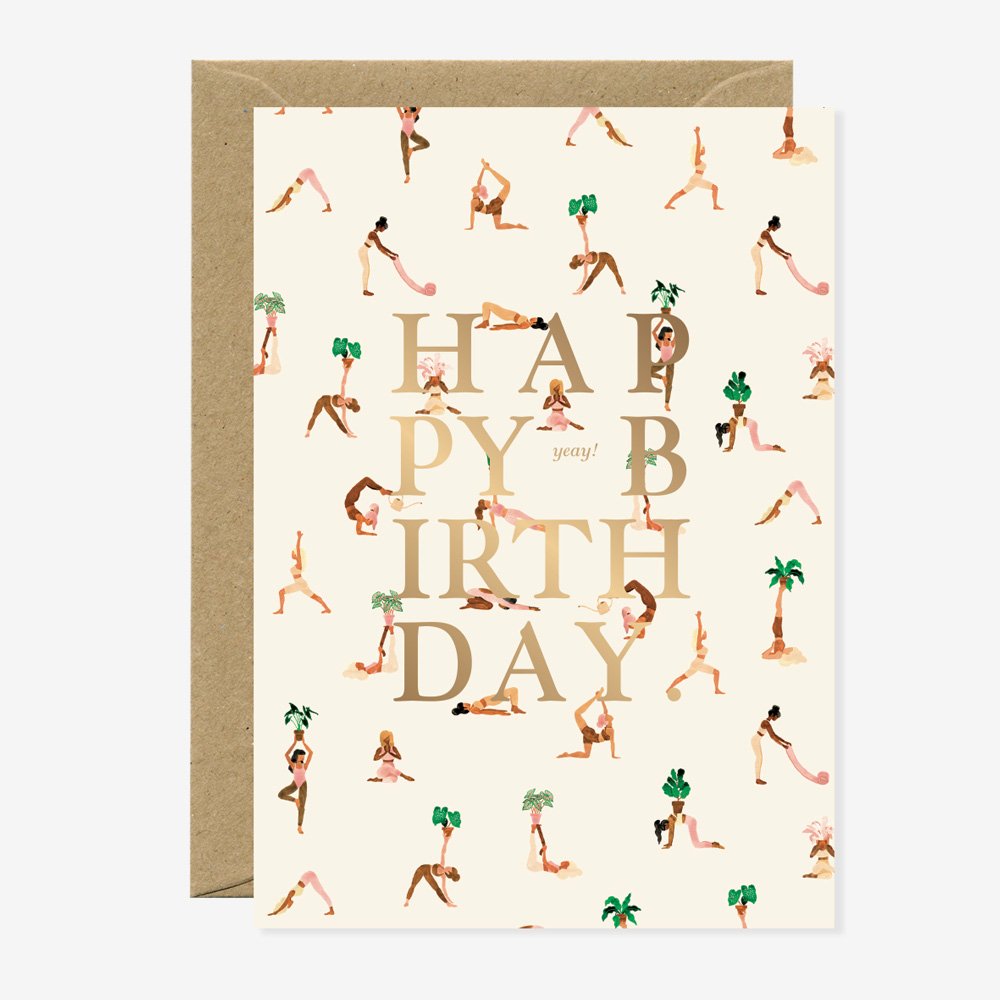 Yoga pattern - Carte de voeux
