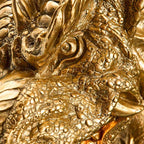 Wandleuchte „Drache“, goldfarben, 66 x 27 x 41 cm