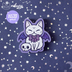 autocollants glitter chat chauve souris meowgical nikury 