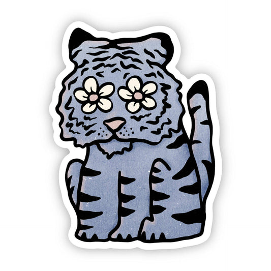 Sticker Tigre Fleurs