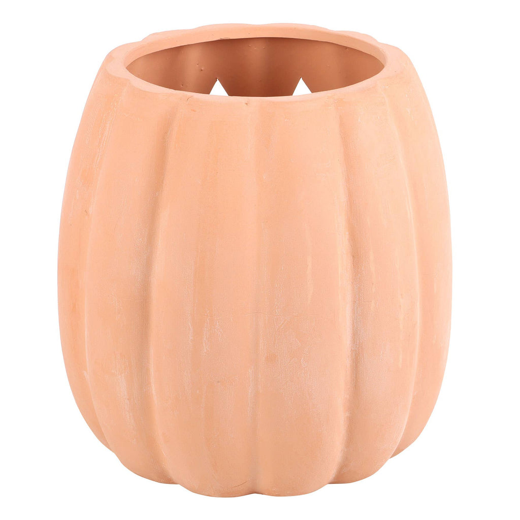 Halloween-Kürbis-Dekoration aus Terrakotta, 25 cm groß