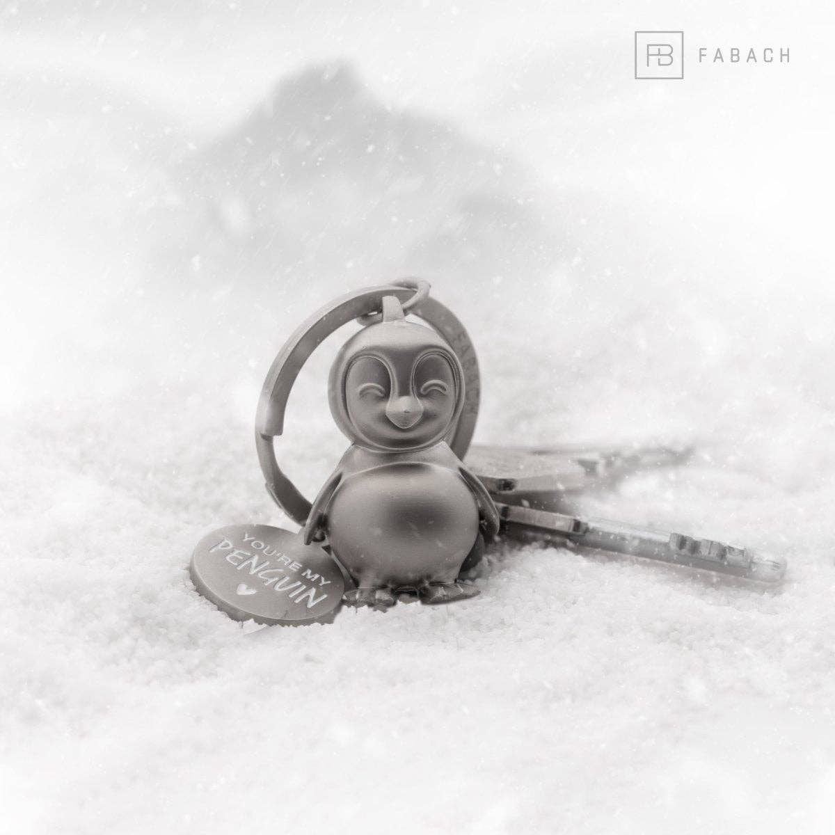 Oggetto regalo di design – porte cles pingouin tu es mon pingouin fabach 