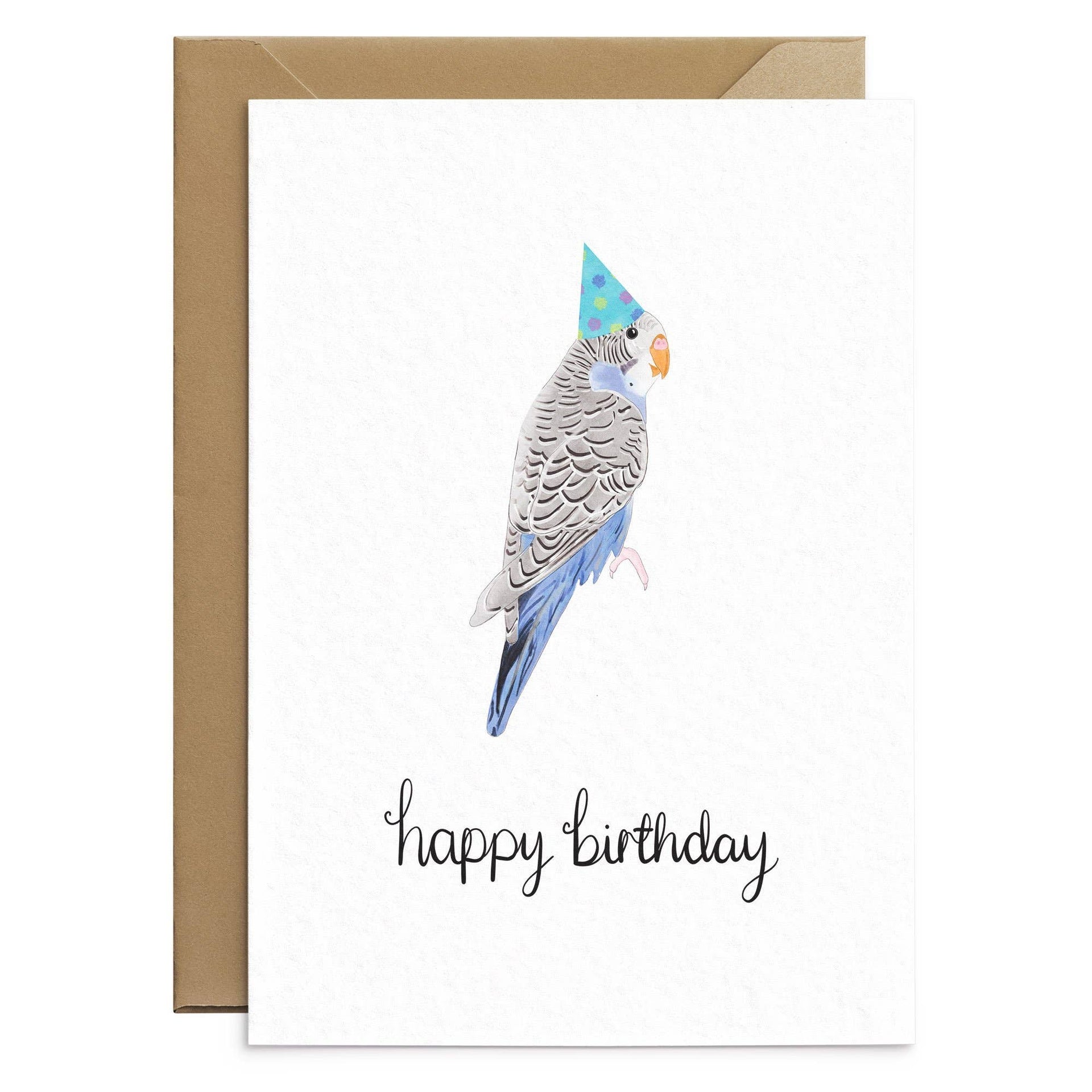 Carte d'anniversaire Perruche