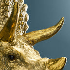 Wandleuchte Triceratops Cera Gold, Kunstharz, 31,5 x 28,5 cm