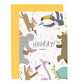 Carte de vœux Animaux "Hooray!" | Objetos de diseño y regalos originales