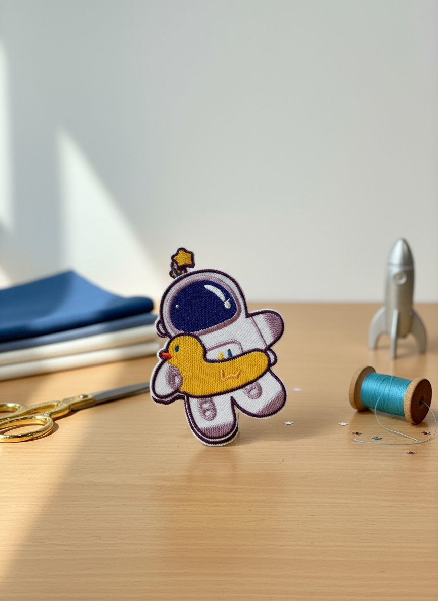 Patch thermocollant Astronaute avec bouée Canard | Designproducten en originele cadeaus