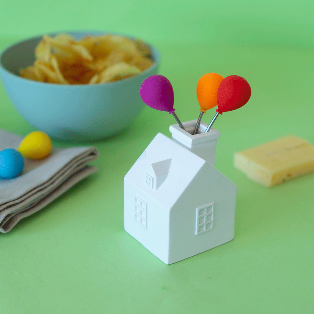 House Balloon Snack Forks