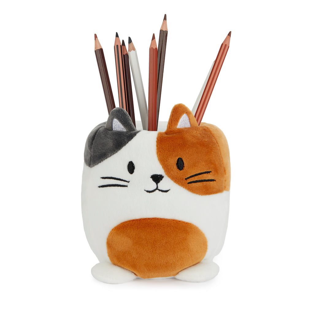 Fluffy Kitty Calico Pencil Holder