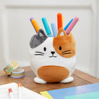 Fluffy Kitty Calico Pencil Holder