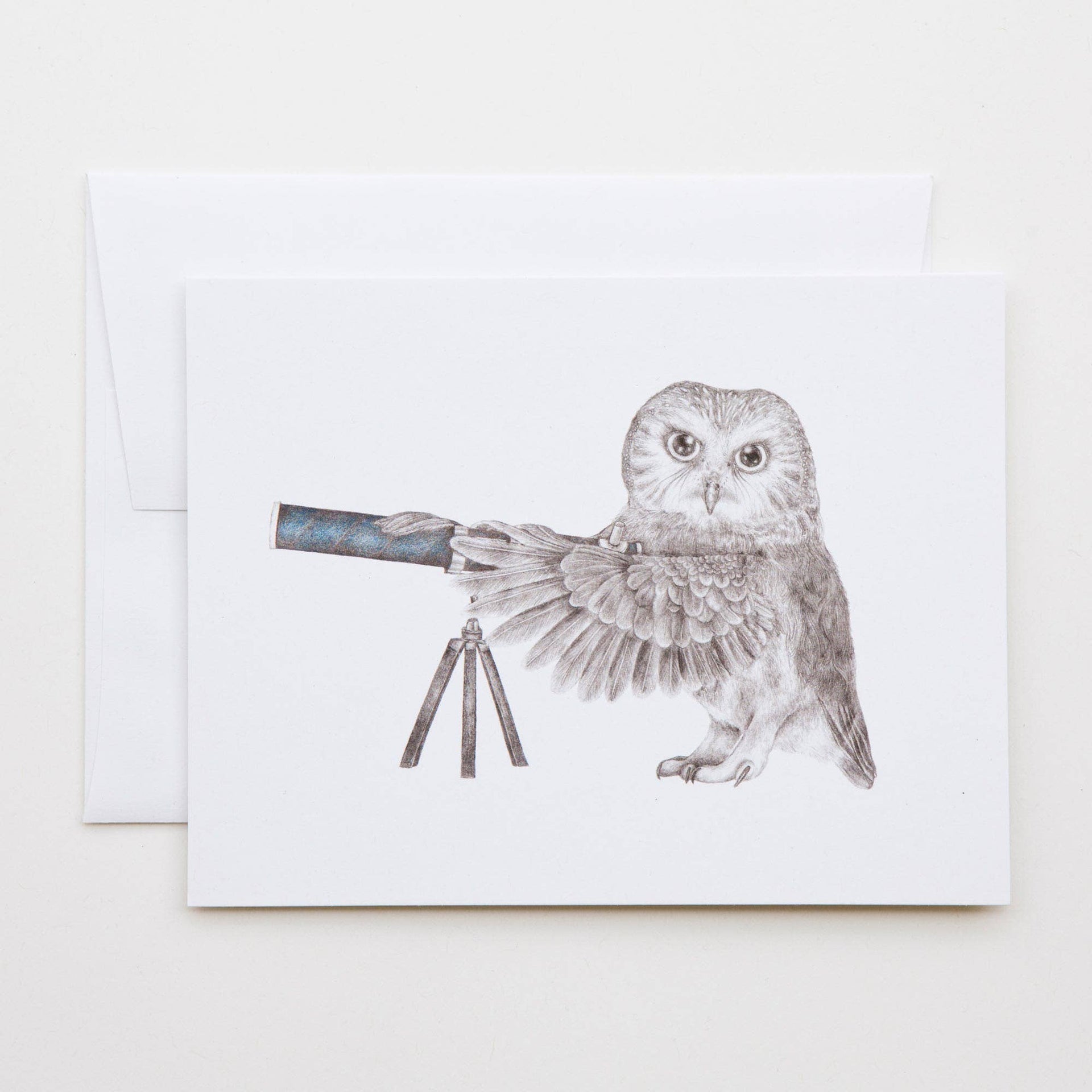 Pearl Papineau Saw Whet Hibou Carte | Design-lahjat ja sisustustuotteet