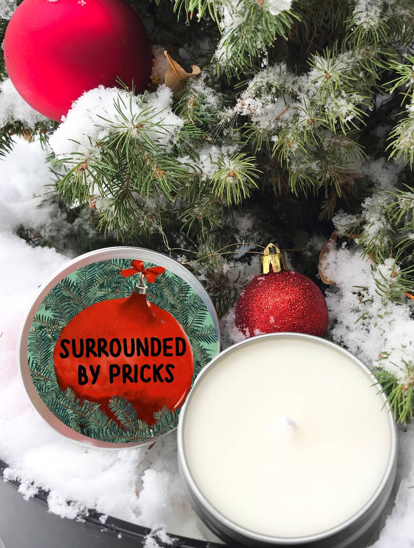 Bougie parfumée de Noël Entouré de Piquants | Designproducten en originele cadeaus