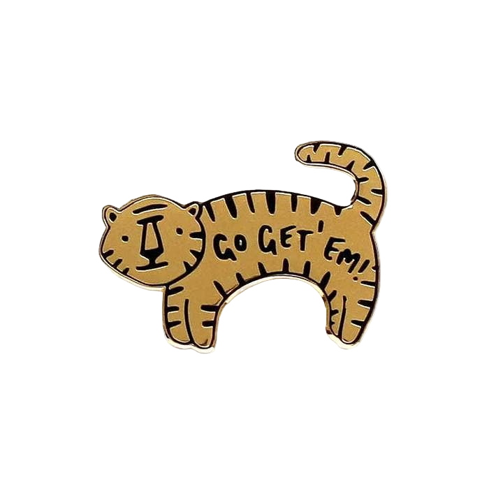 Pin's Tigre "Go Get' Em" | Objetos de diseño y regalos originales