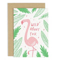 Designcadeau – carte de voeux flamant wild about you old english company CCB06 615284167082