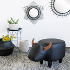 Tabouret La Vache – Similicuir & Bois