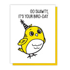 Bird birthday card "Oo Swawty, It's your Bird-day"