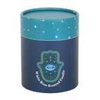 Bougie Main de Hamsa Rose Blanche avec Cristaux