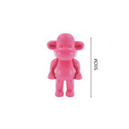 Ornament – ​​Affenfigur „Die Legende“ – Kunstharz – Rosa – 33 x 21 x 50 cm