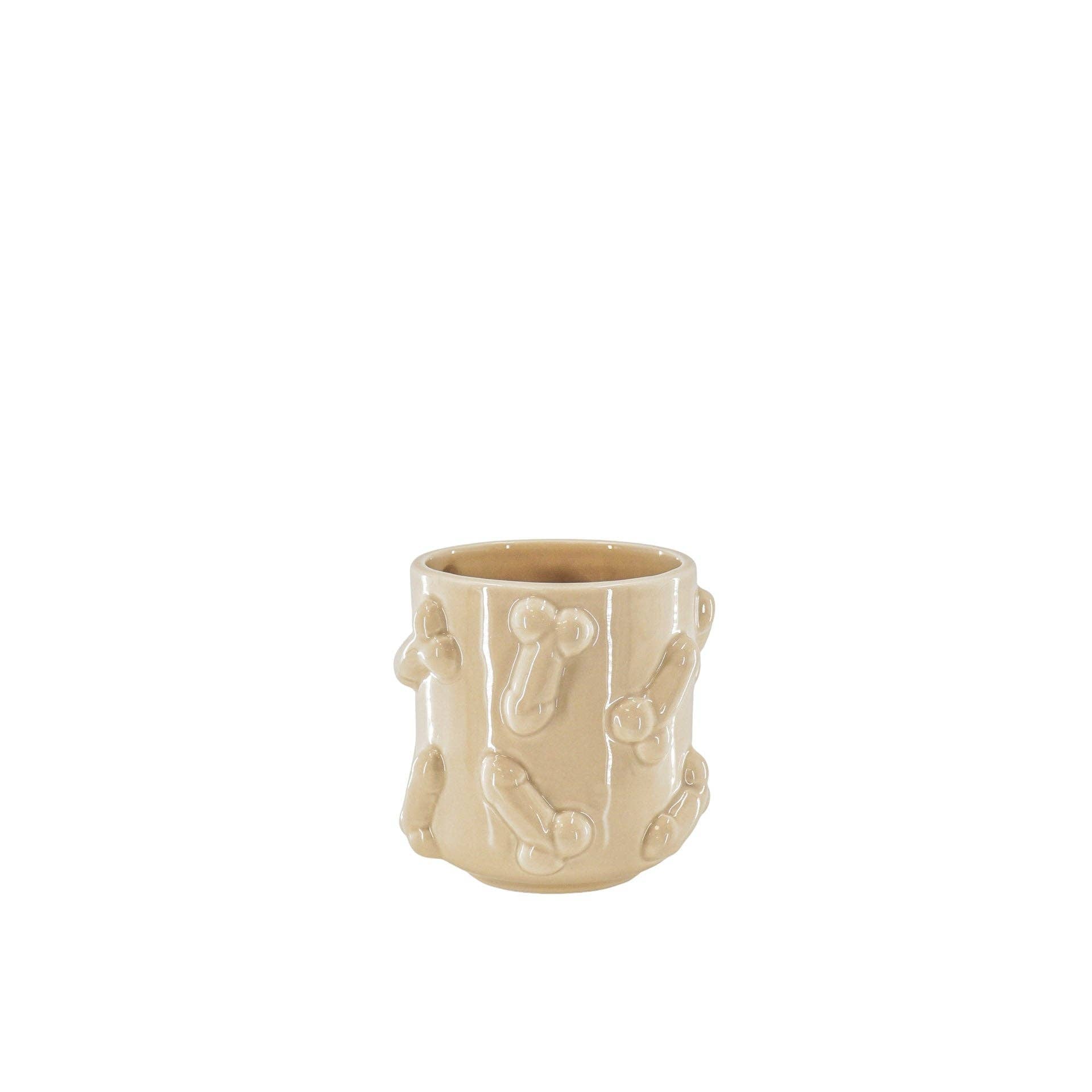Pot - Dick - Céramique - Beige - 11x11x11,5cm | Design-lahjat ja sisustustuotteet