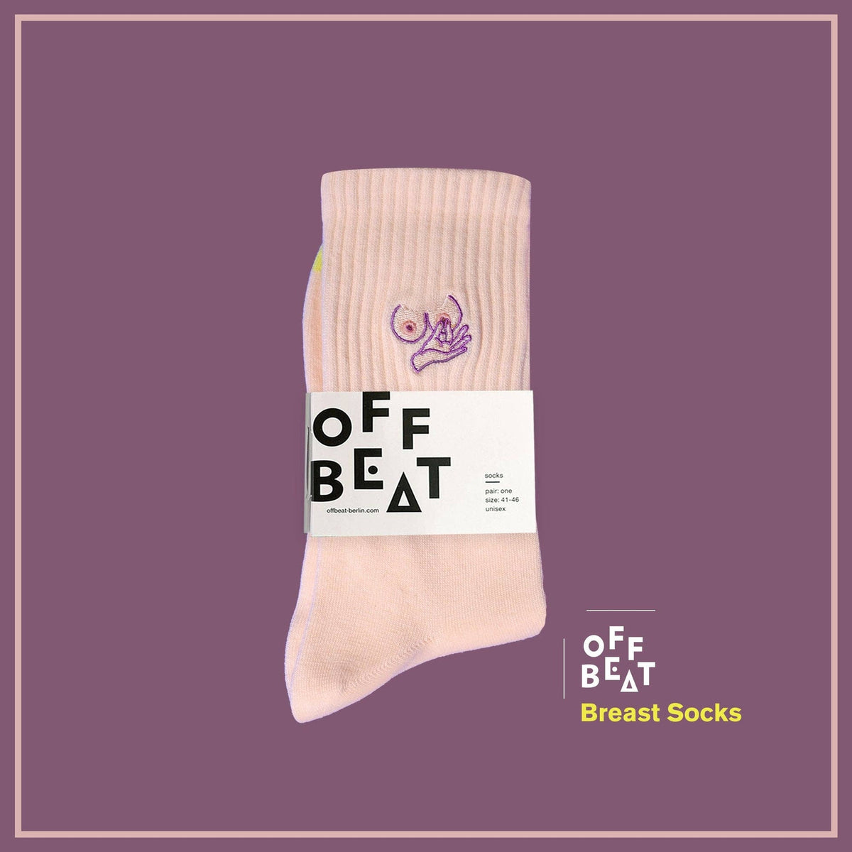 Chaussettes brodées seins – vue 2