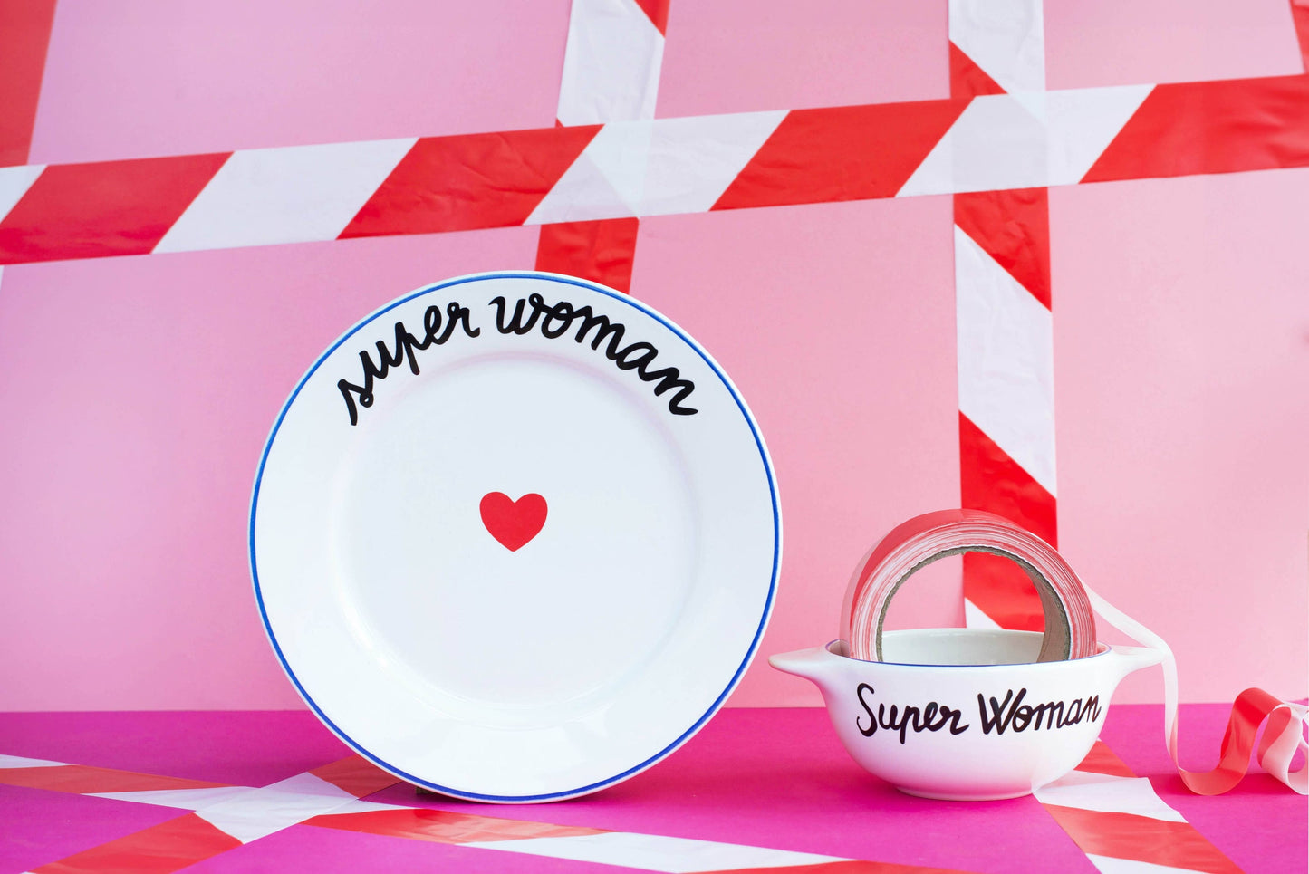 FAMILY HAS A BLAST Plate - Super Woman