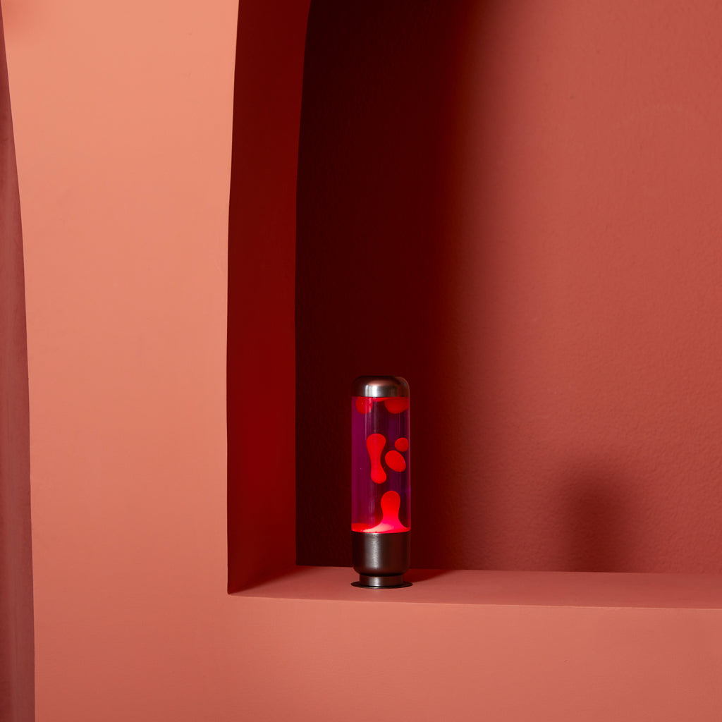 Kapsel-Lava-Lampe – Lila/Rot