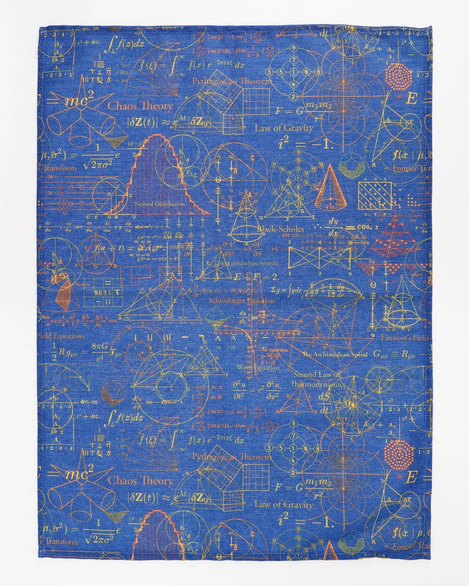 Oggetto regalo di design – Torchon "Équations Qui Ont Changé le Monde" – produit scientifique Cognitive Surplus EU, vue 1