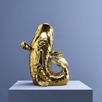 Sculpture/Vase Poisson Blubb doré