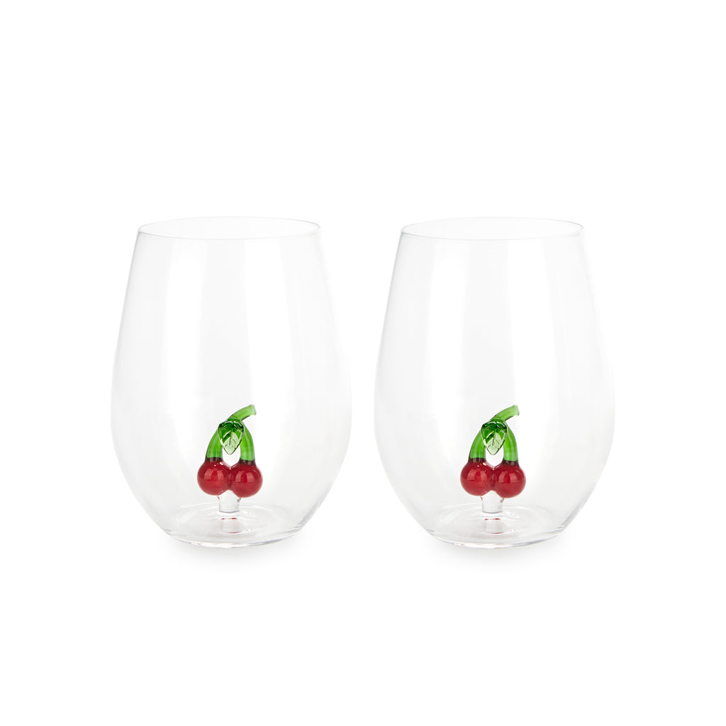 Botanical Cherry Drinking Glasses