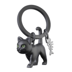 Porte-clés Chat noir Yeux phosphorescents | Oggetti di design e regali originali