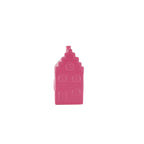 Deko-Spardose – Haus – Keramik – Neonpink – 7 x 7 x 13 cm