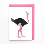 Carte d'anniversaire Autruche | Designproducten en originele cadeaus