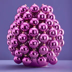 Vase Boules de Noël lilas